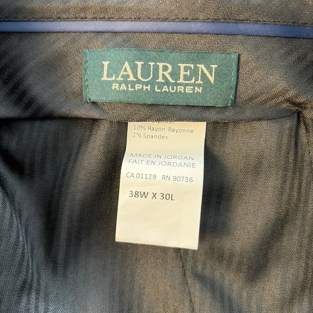 Lauren Ralph Lauren Mens Classic fit Dress Pants 38 / 30 Navy Blue Solid